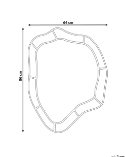 Vægspejl LIVERDUN 64 cm 86 cm Himmelblå