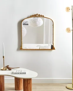 Vægspejl LIVRY 71 cm 71 cm Metal Guld