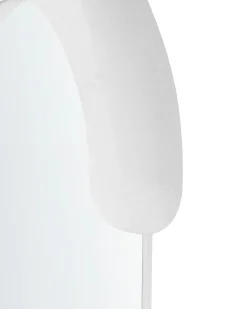Vægspejl LOCHES 54 cm 158 cm Velour Hvid