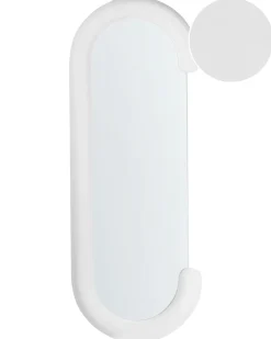 Vægspejl LOCHES 54 cm 158 cm Velour Hvid