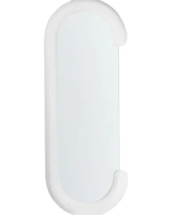 Vægspejl LOCHES 54 cm 158 cm Velour Hvid