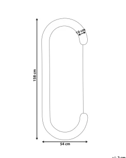 Vægspejl LOCHES 54 cm 158 cm Velour Sort