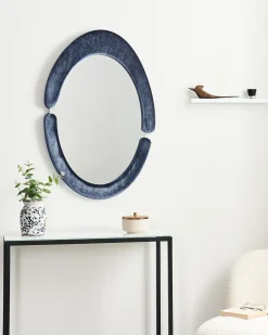 Vægspejl MASSAY 53 cm 90 cm Velour Mørkeblå