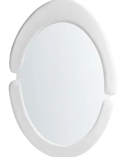 Vægspejl MASSAY 53 cm 90 cm Velour Hvid
