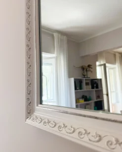 Vægspejl MAULEON 50 cm 130 cm Cremehvid