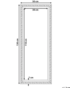 Vægspejl MAULEON 50 cm 130 cm Cremehvid