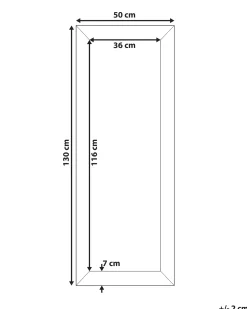 Vægspejl MERVENT 50 cm 130 cm Hvid