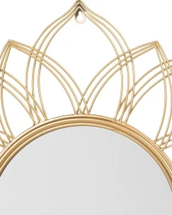 Vægspejl MILLY 67 cm 67 cm Metal Guld