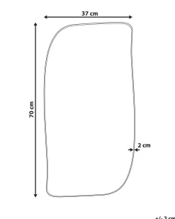 Vægspejl MONTCLUS 37 cm 70 cm Metal Sort