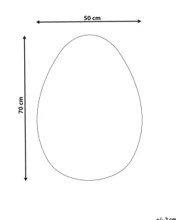 Vægspejl MONTRESOR 50 cm 70 cm Sølv