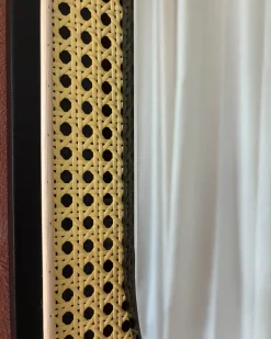 Vægspejl NEVERS 53 cm 143 cm PE-rattan Naturlig