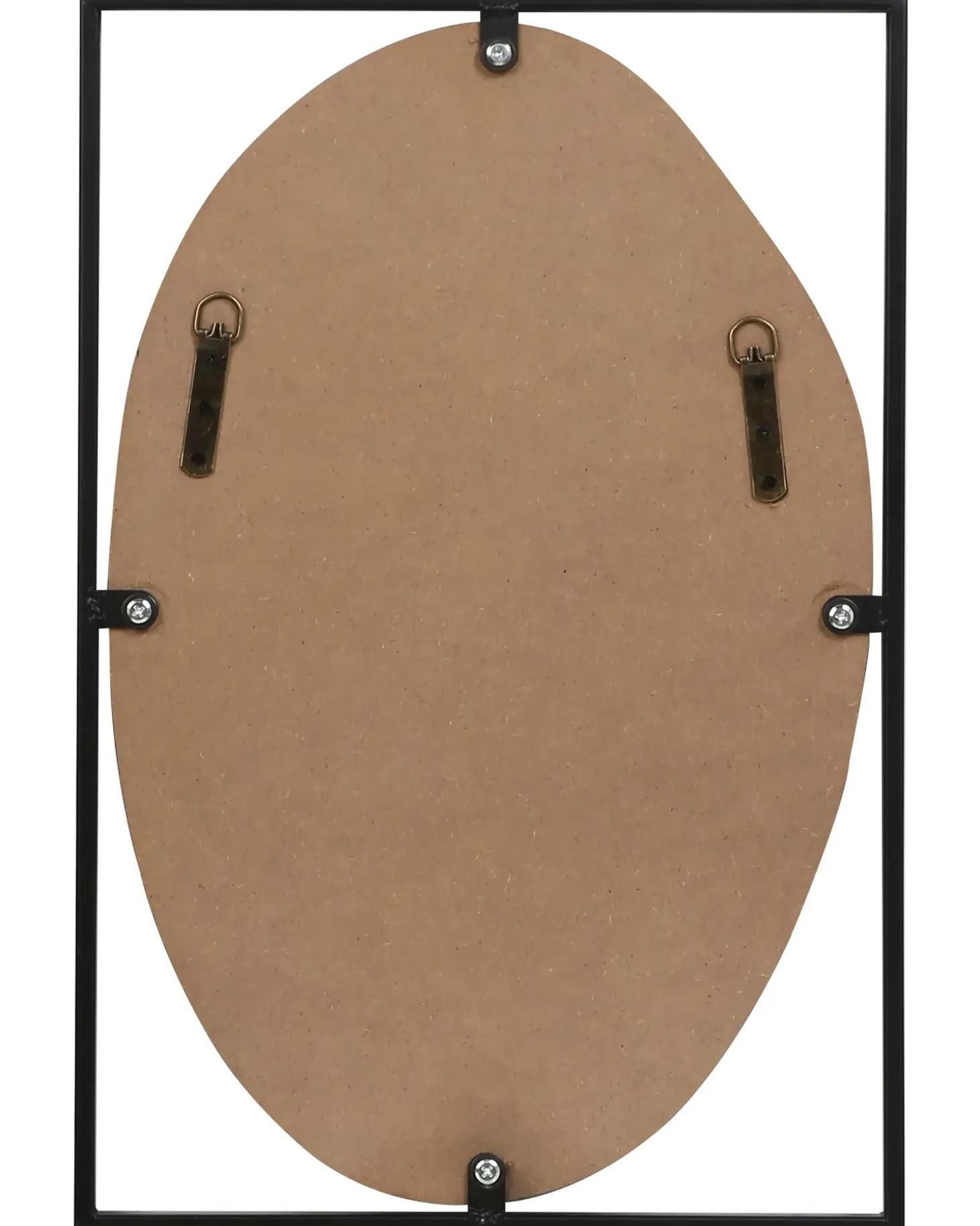Vægspejl NIBELLE 40 cm 60 cm Metal Sort