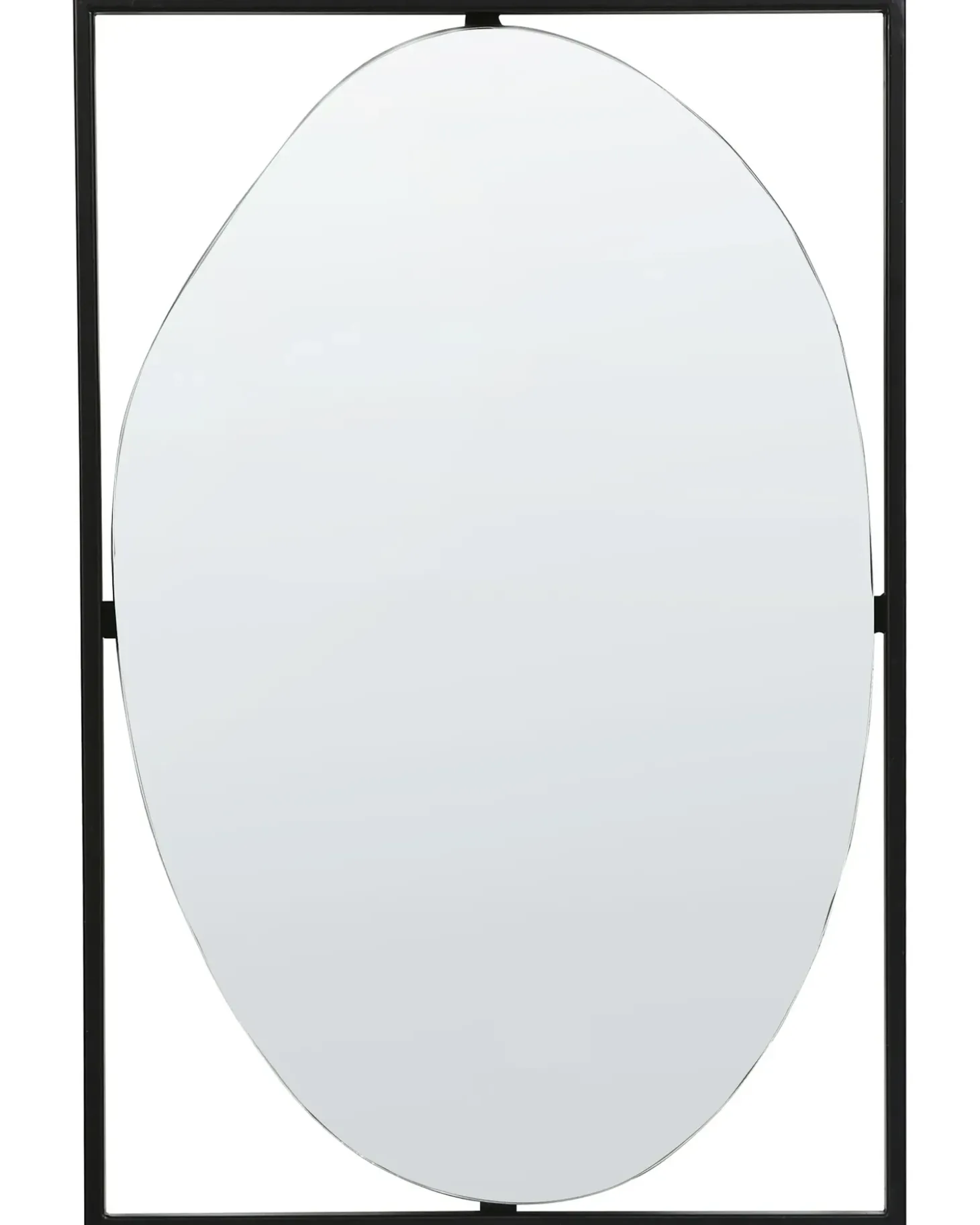 Vægspejl NIBELLE 40 cm 60 cm Metal Sort
