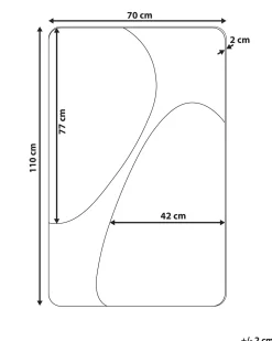 Vægspejl ORMES 70 cm 110 cm Grå