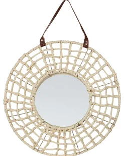 Vægspejl PALACI 60 cm 60 cm papirreb Naturlig
