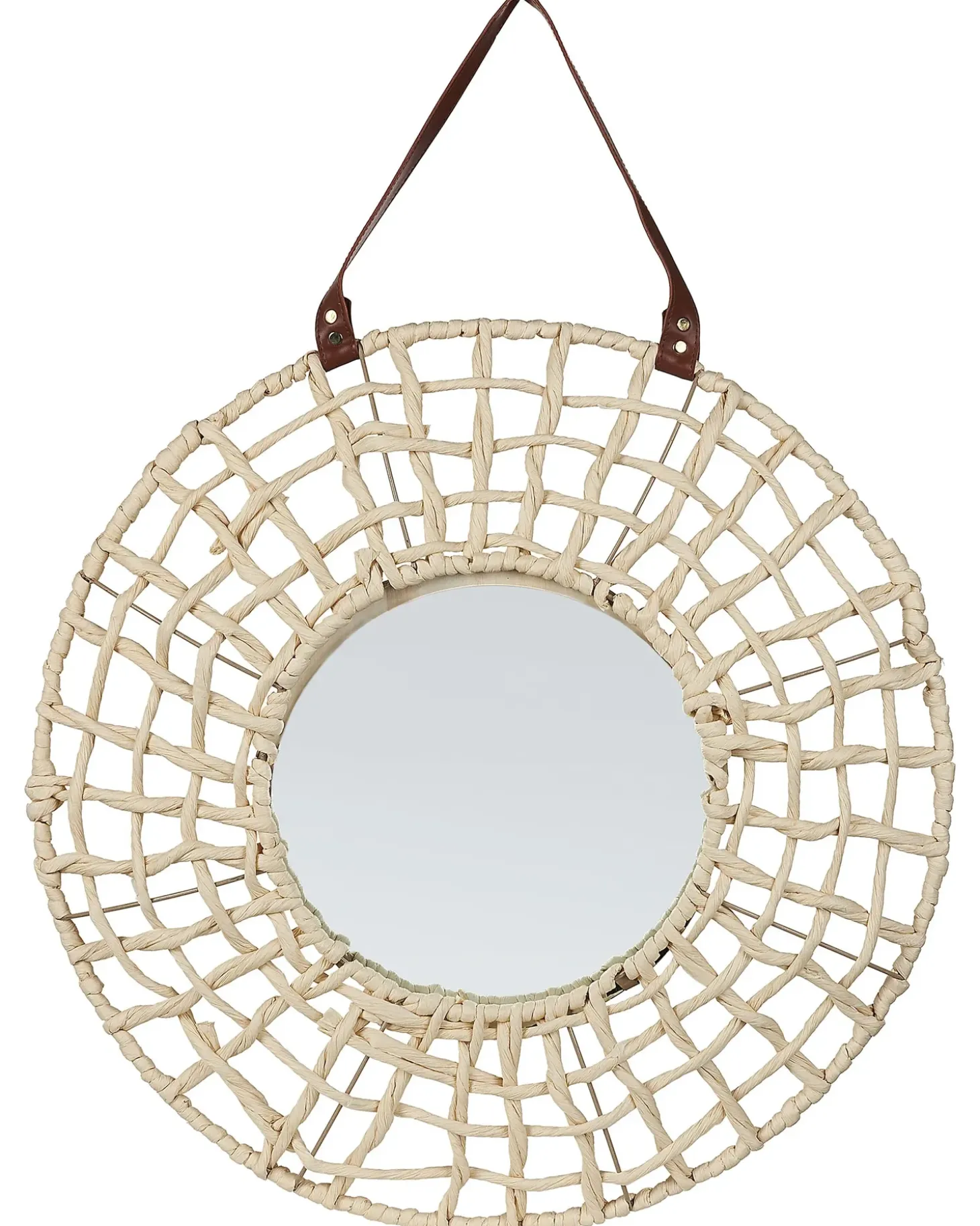 Vægspejl PALACI 60 cm 60 cm papirreb Naturlig