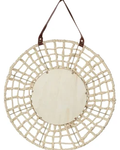 Vægspejl PALACI 60 cm 60 cm papirreb Naturlig