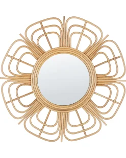 Vægspejl PASAKU 60 cm 60 cm Rattan Naturlig