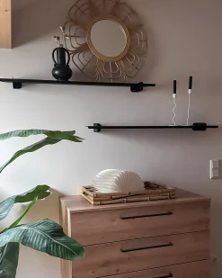 Vægspejl PASAKU 60 cm 60 cm Rattan Naturlig