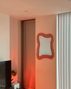 Vægspejl PENCRAN 60 cm 80 cm Lyserød