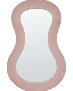 Vægspejl PLANCHEZ 70 cm 112 cm Boucle Lyserød