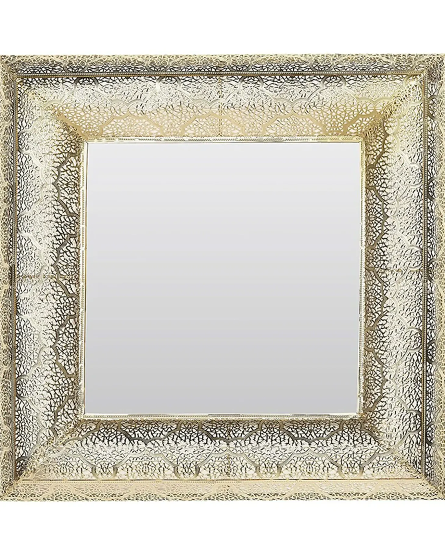 Vægspejl PLERIN 60 cm 60 cm Metal Guld