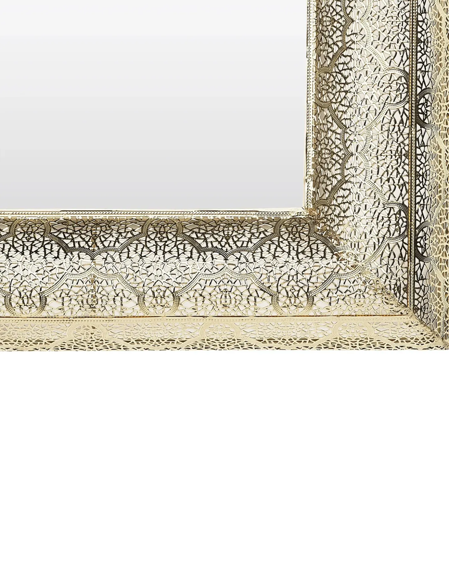 Vægspejl PLERIN 60 cm 60 cm Metal Guld