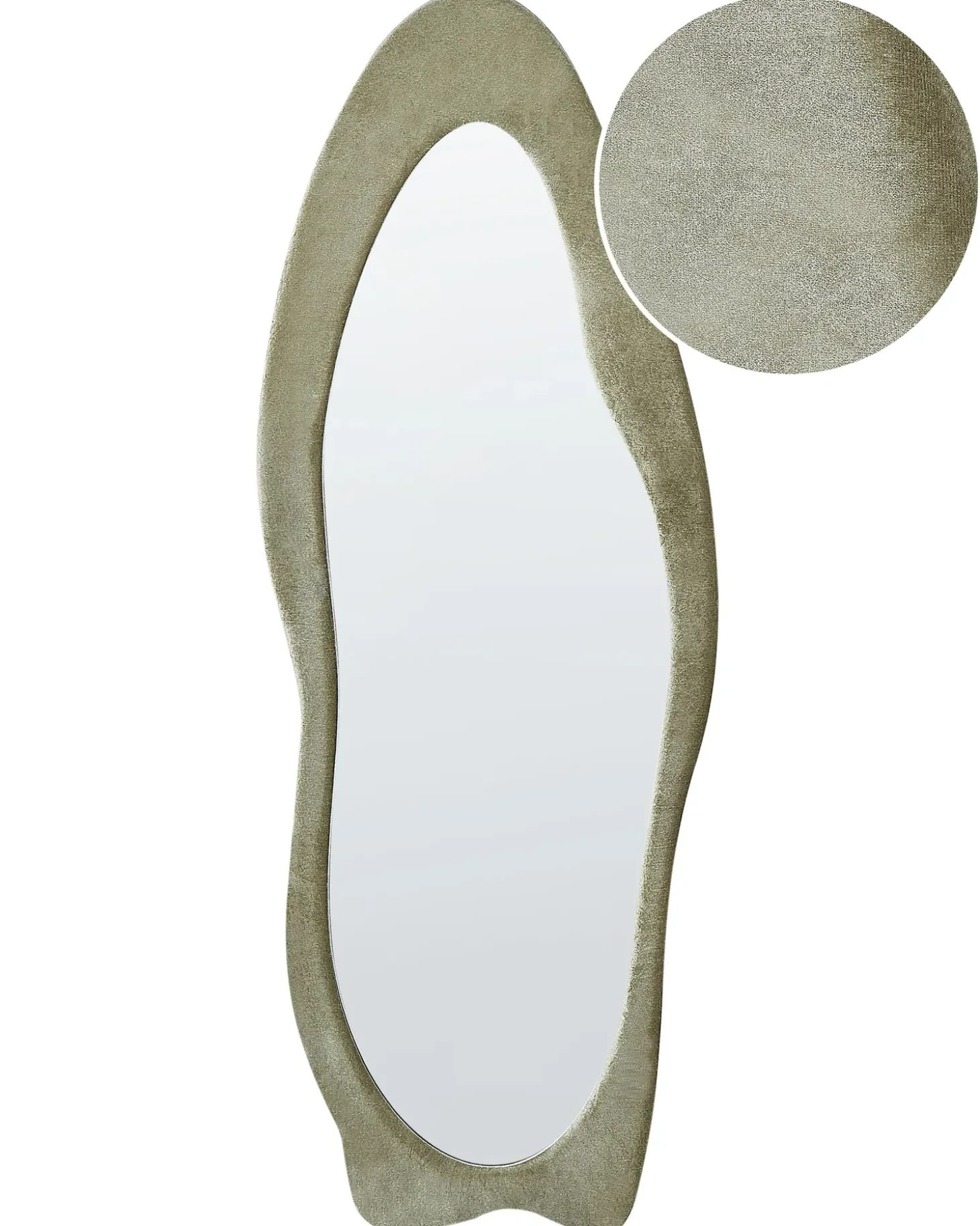 Vægspejl REIGNY 57 cm 160 cm Velour Olivengrøn