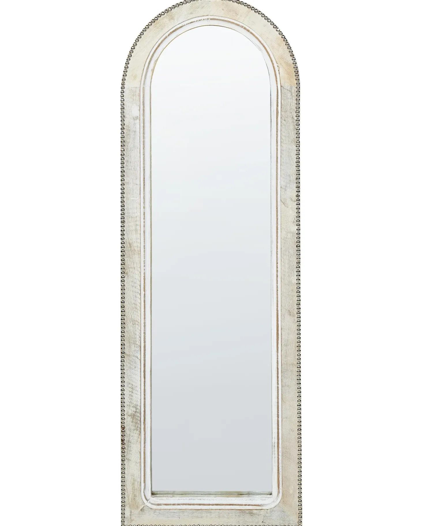 Vægspejl SARRY 31 cm 91 cm Mangotræ Hvid
