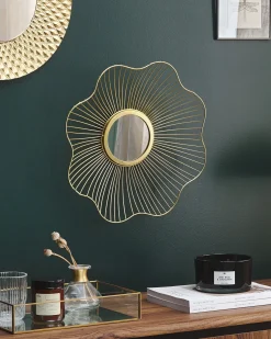 Vægspejl SENS 40 cm 40 cm Metal Guld