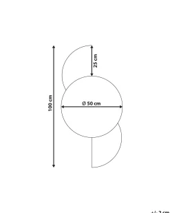 Vægspejl SEUZEY 50 cm 100 cm Lilla