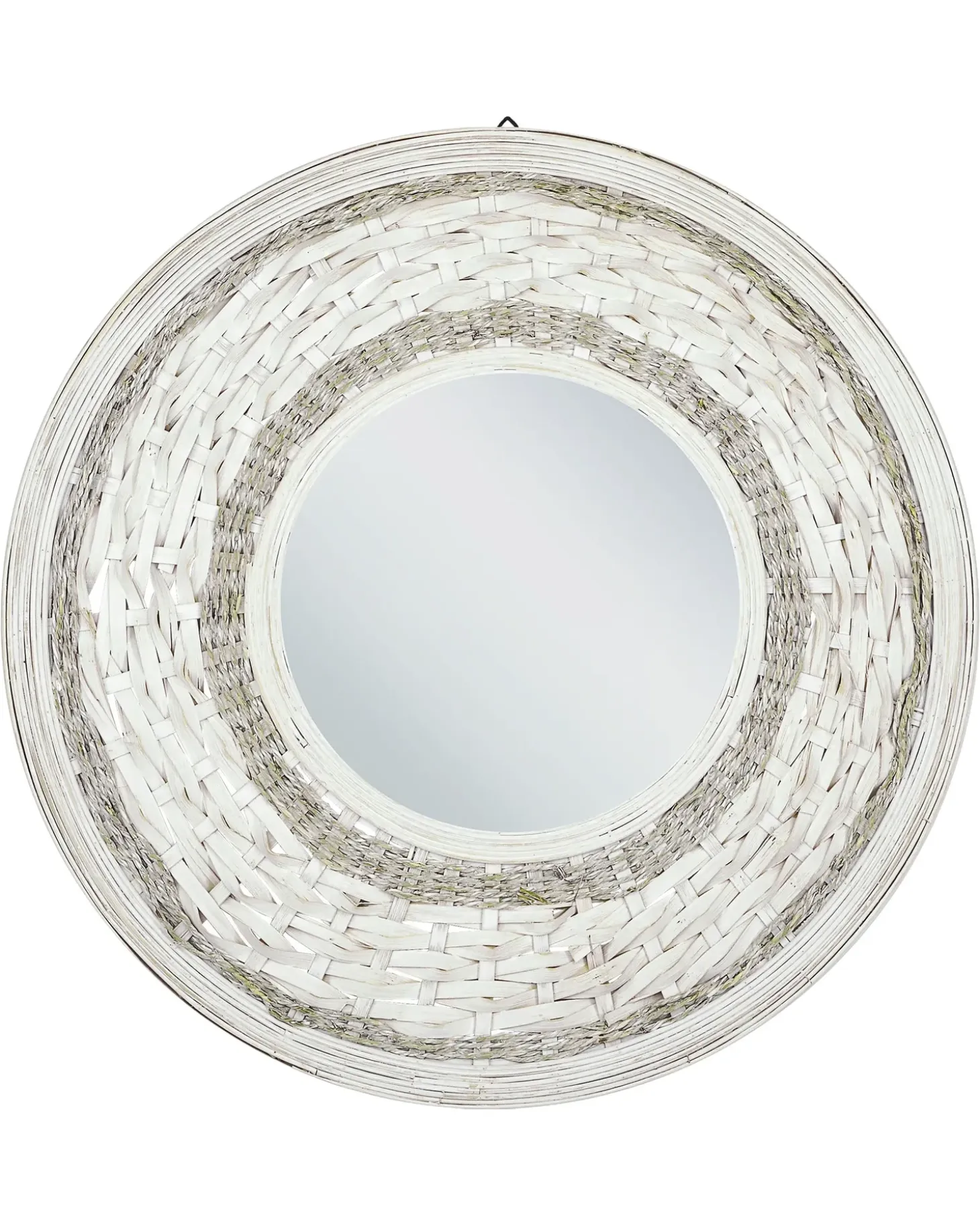 Vægspejl SOLEDAD 61 cm 61 cm Bambus Hvid
