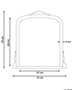 Vægspejl SUSSEY 75 cm 78 cm Guld