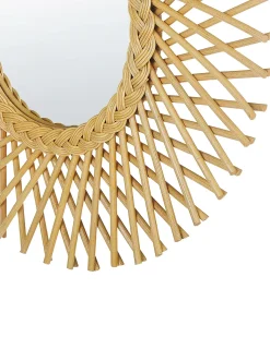 Vægspejl TAGOLU 60 cm 60 cm Rattan Naturlig