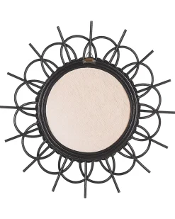 Vægspejl TELAKIA 60 cm 60 cm Rattan Sort