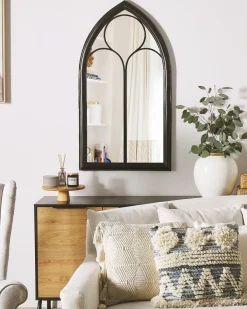 Vægspejl TRELLY 62 cm 113 cm Metal Sort