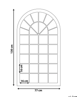 Vægspejl TREVOL 77 cm 130 cm Metal Beige