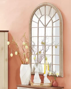 Vægspejl TREVOL 77 cm 130 cm Metal Beige