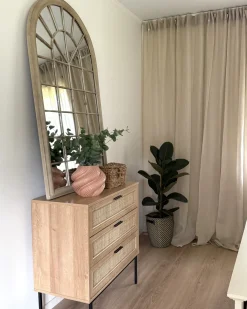 Vægspejl TREVOL 77 cm 130 cm Metal Beige