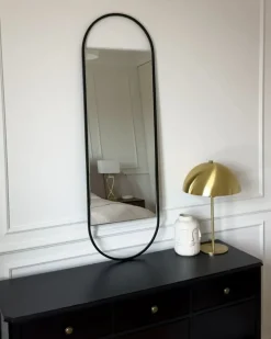 Vægspejl VALLERY 40 cm 120 cm Metal Sort