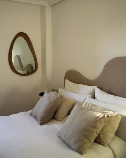 Vægspejl VENAS 61 cm 91 cm Velour Sennepsgul