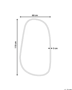 Vægspejl VERNAIS 60 cm 110 cm Metal Guld