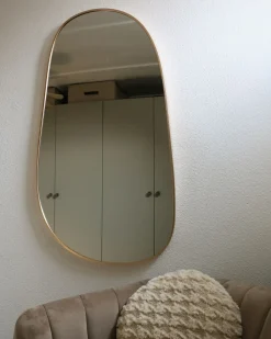 Vægspejl VERNAIS 60 cm 110 cm Metal Guld