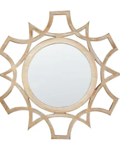 Vægspejl ZAPOPAN 60 cm 60 cm Lyst fyrretræ