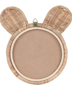 Vægspejl ASHANTI 30 cm 33 cm Rattan Naturlig