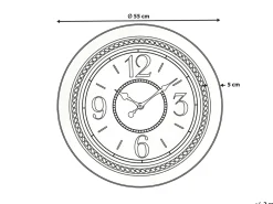Vægur ALBOI 55 cm Sort