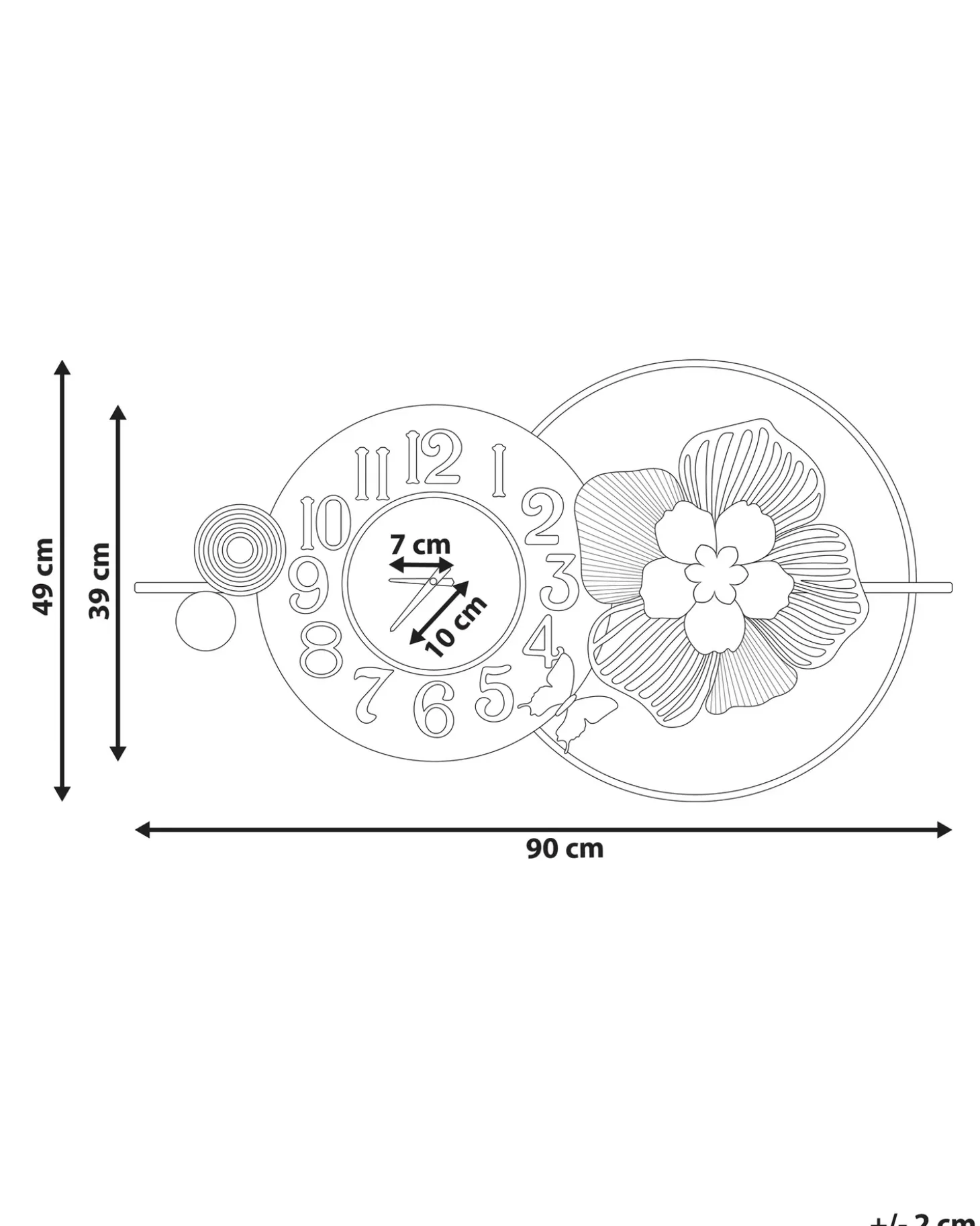 Vægur BERKERIUM 90 cm Metal Blå