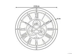 Vægur BORNOS 50 cm Sort