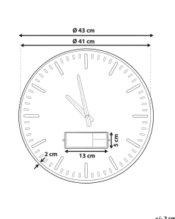 Vægur BRUGG 43 cm Guldbrun