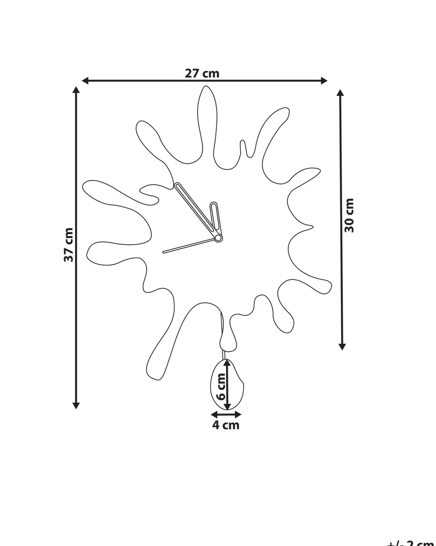 Vægur FULLY 27 cm Hvid